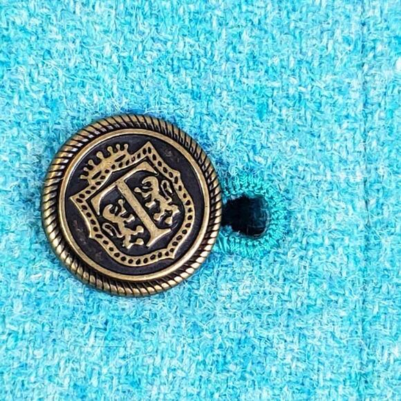 Talbots Blazer Women's Wool Long Sleeve Lined Jacket Blue Teal Size 8 - Picture 4 of 9